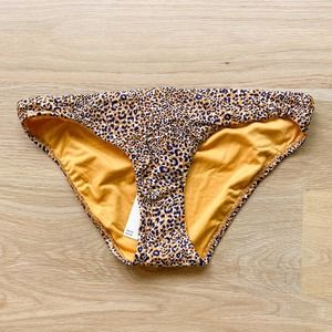 SEAFOLLY for ANTHROPOLOGIE Women's Spirit Leopard Bikini Swim Bottoms sz 10